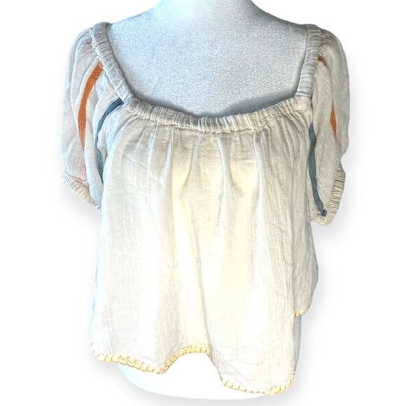 Urban Outfitters -  Embroidered Balloon Sleeve Blouse - Picture 2 of 3